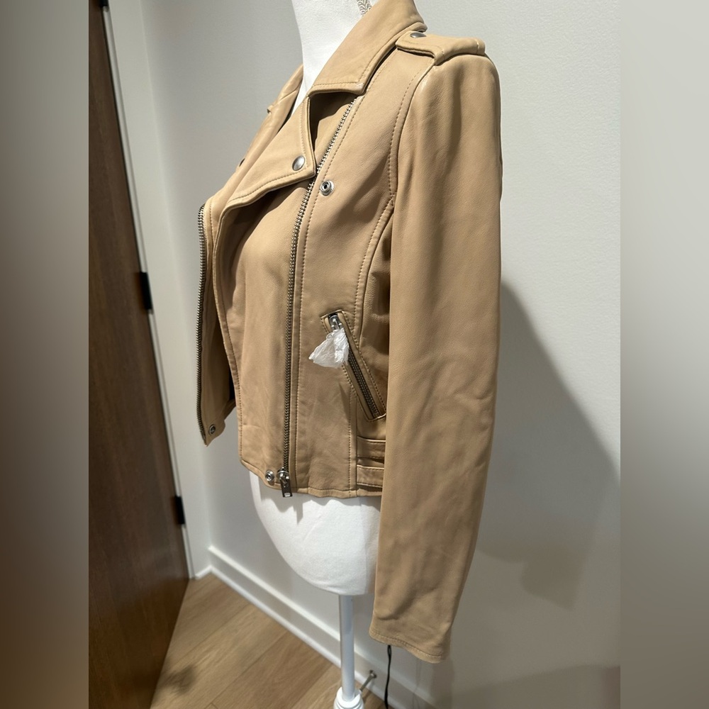 IRO Asheville Lambskin Moto Jacket Size 38 New - Picture 2 of 14